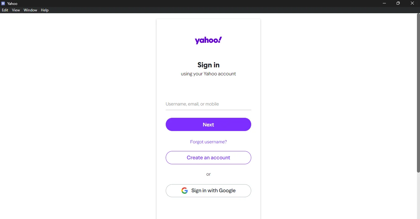 Yahoo Mail App for PC